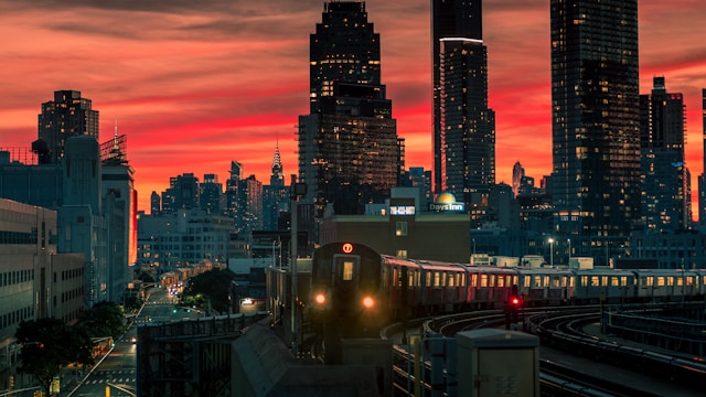 De wijk Queens in New York